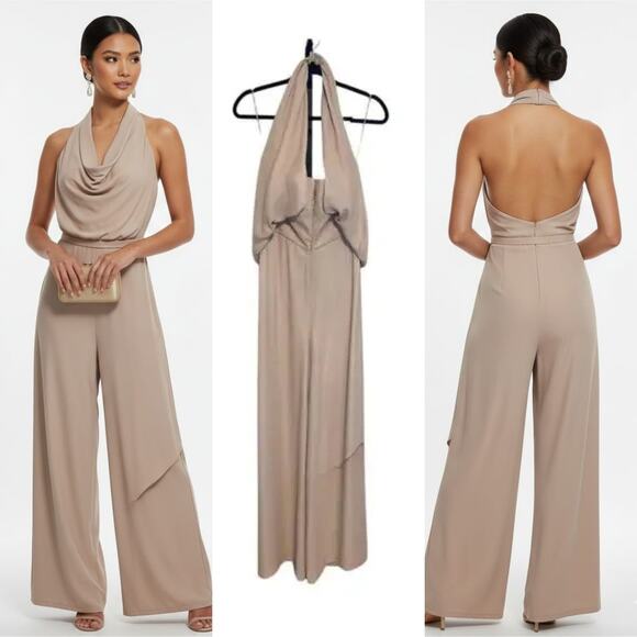 MaxMara Pants - Max Mara Adria Jumpsuit Sabbia 100